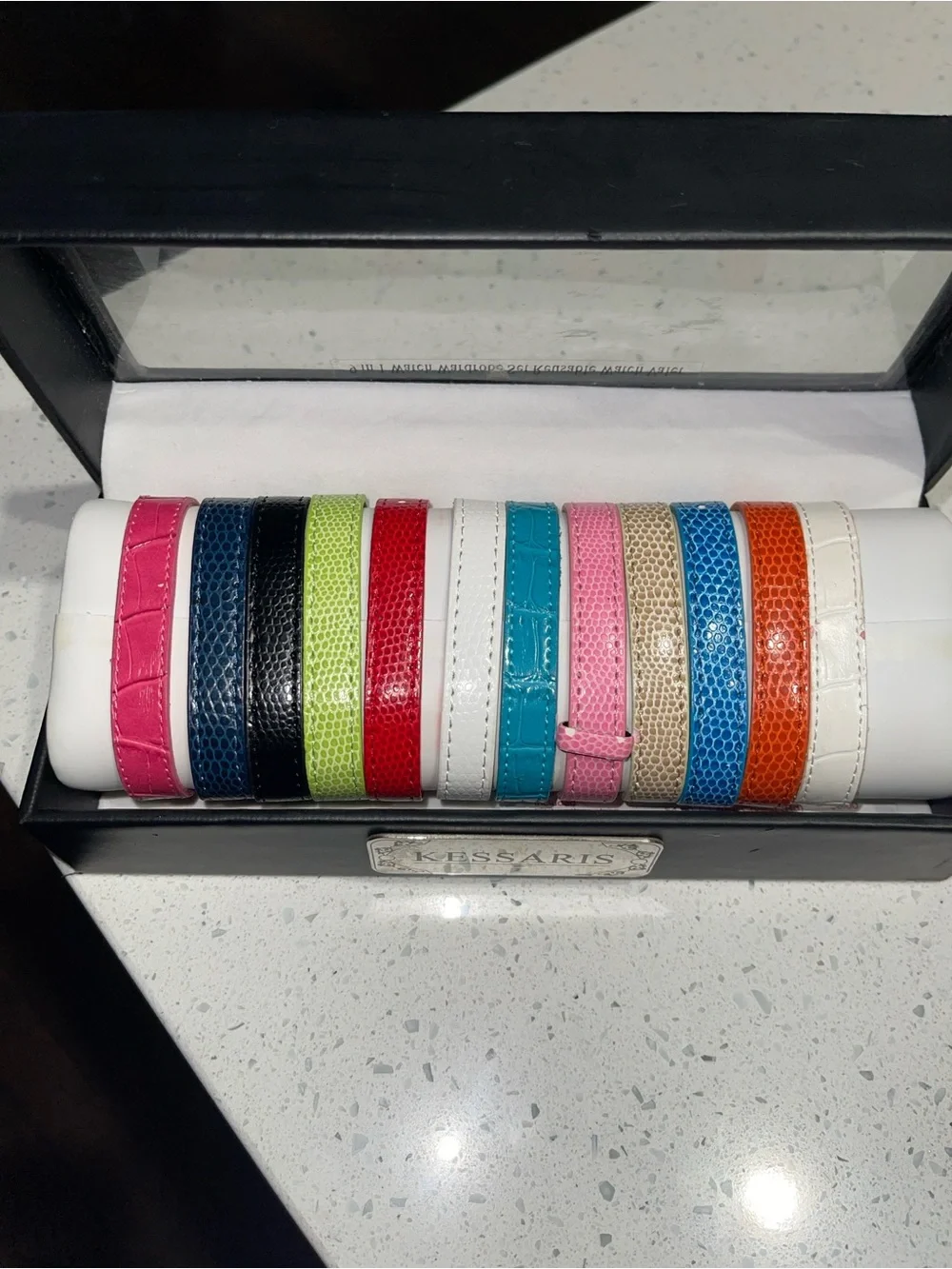 Kessaris Women’s Multicolor Leather Watch Strap Set
